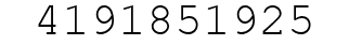 Number 4191851925.