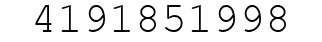 Number 4191851998.