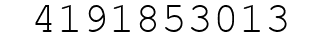 Number 4191853013.