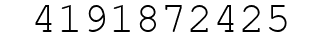 Number 4191872425.