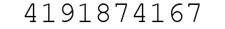 Number 4191874167.