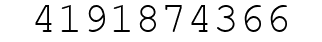 Number 4191874366.