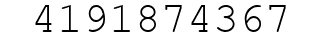 Number 4191874367.