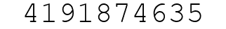 Number 4191874635.