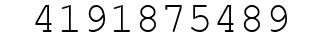 Number 4191875489.