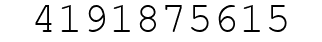 Number 4191875615.