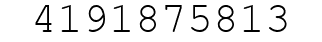Number 4191875813.