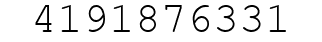 Number 4191876331.
