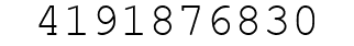 Number 4191876830.