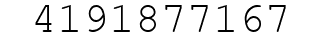 Number 4191877167.
