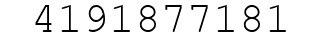 Number 4191877181.