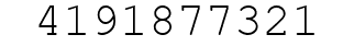 Number 4191877321.