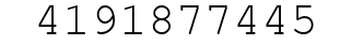 Number 4191877445.