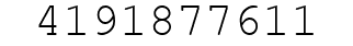 Number 4191877611.