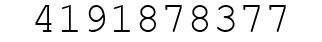 Number 4191878377.