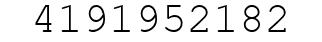 Number 4191952182.