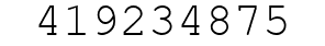 Number 419234875.