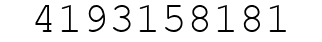 Number 4193158181.