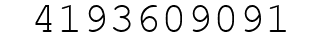 Number 4193609091.