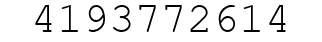 Number 4193772614.