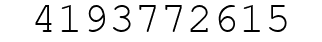 Number 4193772615.