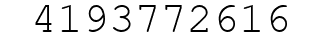 Number 4193772616.