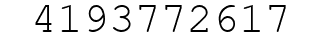 Number 4193772617.