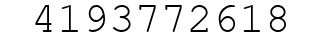 Number 4193772618.
