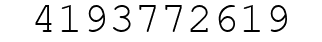 Number 4193772619.