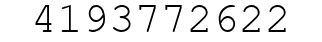 Number 4193772622.