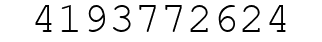Number 4193772624.