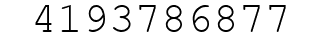 Number 4193786877.