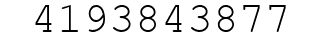 Number 4193843877.