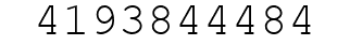 Number 4193844484.