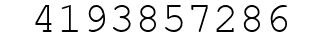 Number 4193857286.