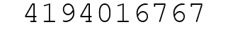 Number 4194016767.