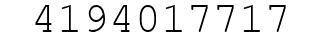 Number 4194017717.