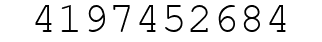 Number 4197452684.