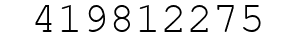 Number 419812275.