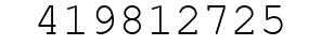 Number 419812725.