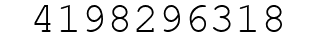 Number 4198296318.