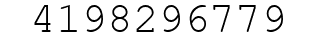 Number 4198296779.