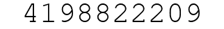 Number 4198822209.