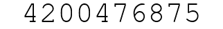 Number 4200476875.