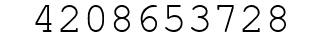 Number 4208653728.