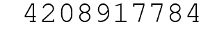 Number 4208917784.