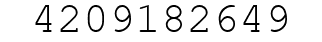 Number 4209182649.