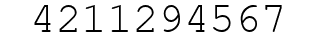 Number 4211294567.