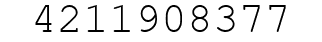Number 4211908377.