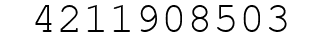 Number 4211908503.